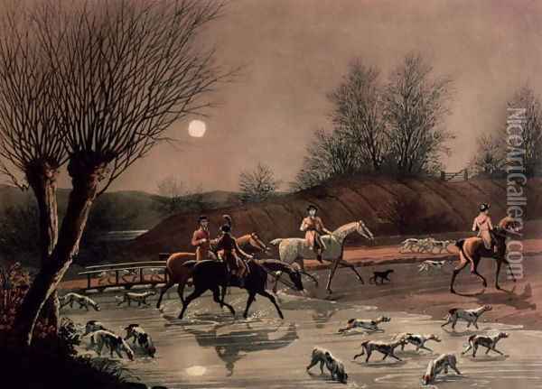 Returning home by moonlight Oil Painting - James Pollard