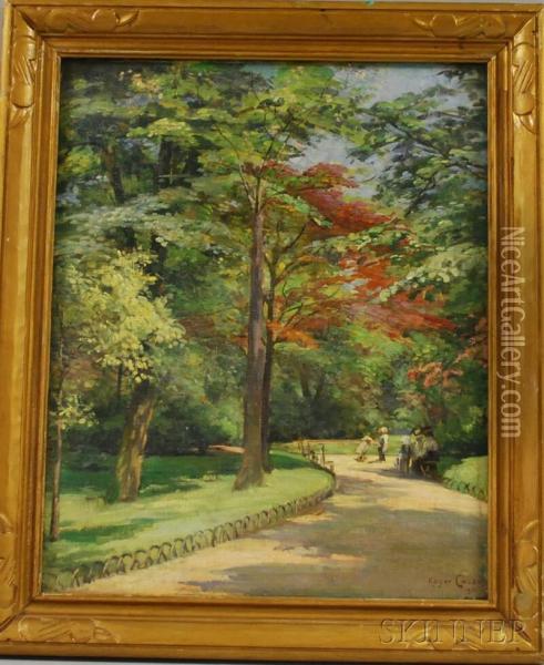 Jardin Du Luxembourg Oil Painting - Roger Casse