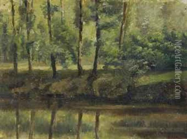 Verdant Forest Oil Painting - Antoine Chintreuil