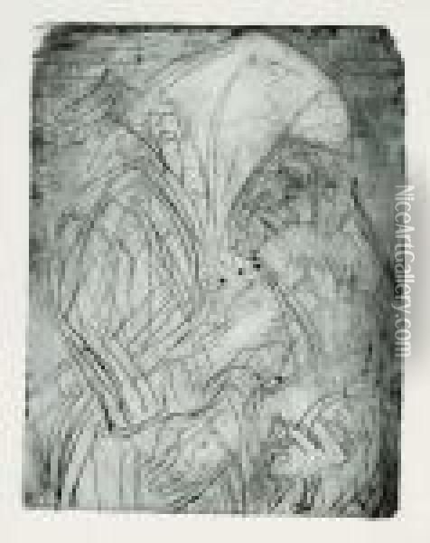 Alte Frau Mit Katze Oil Painting - Ernst Ludwig Kirchner