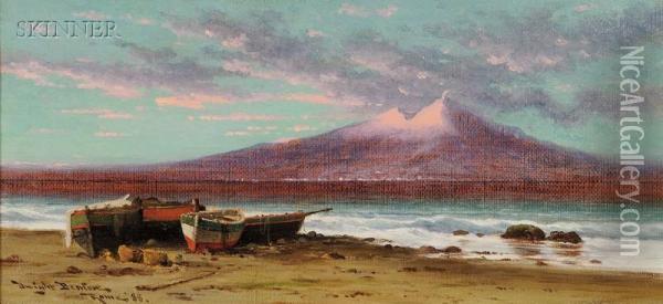 Vesuvius From Capri Oil Painting - Dwight Benton