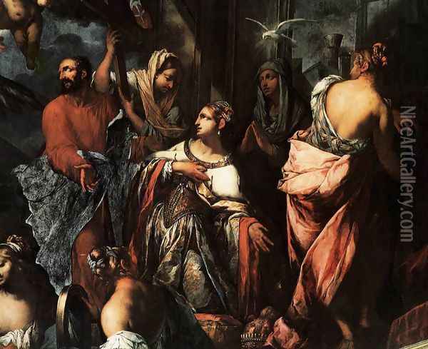 The Madonna Saves Venice from the Plague of 1630, c. 1673 Oil Painting - Pietro Negri