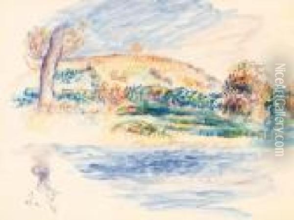 Landscape Oil Painting - Pierre Auguste Renoir