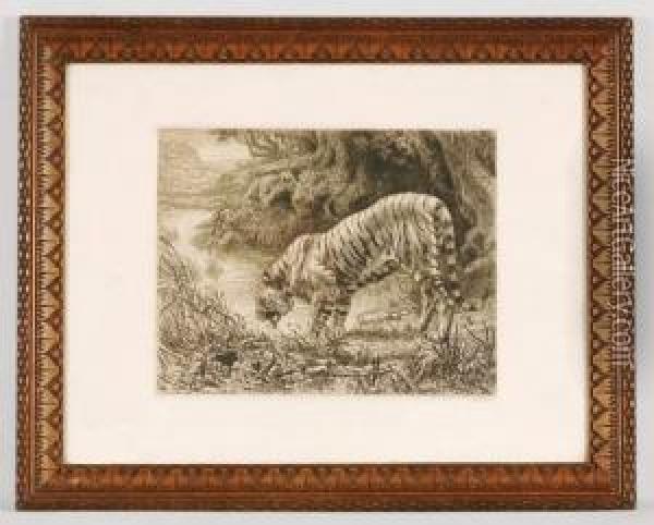 Tigre Oil Painting - Ewert Louis Van Muyden