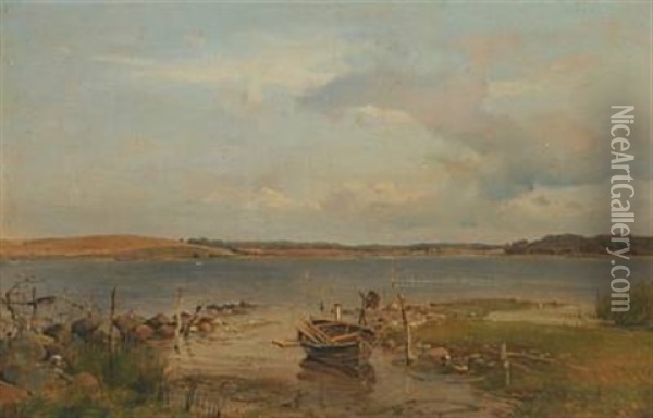 Boserup So Ved Issefjord Oil Painting - Vilhelm Peter Carl Petersen