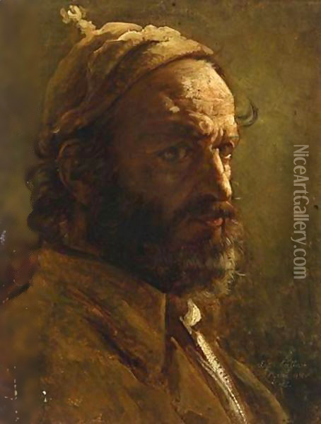 Portrait D'Homme Oil Painting - Louis-Vincent-Leon Palliere