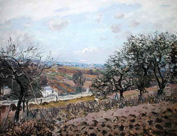 Bougival, 1876 Oil Painting - Alfred Sisley