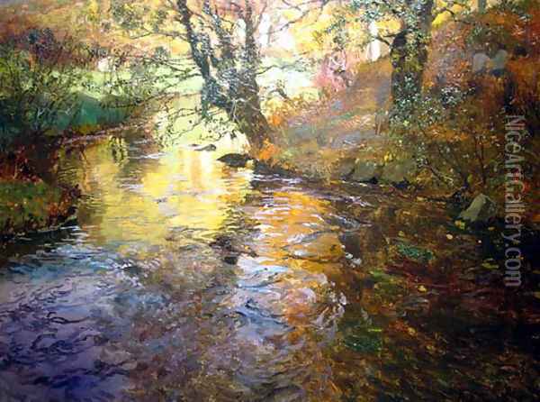 At Quimperle Oil Painting - Fritz Thaulow