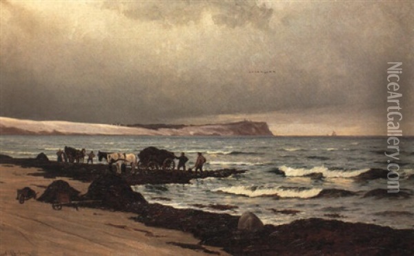 Tangkarsel Pa Hornbaek Strand Oil Painting - Carl Ludvig Thilson Locher