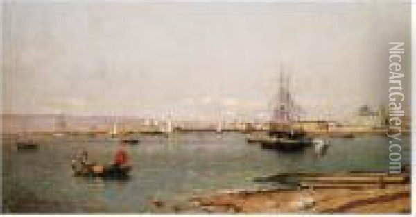 L'entree Du Port De Marseille Oil Painting - Alfred Casile