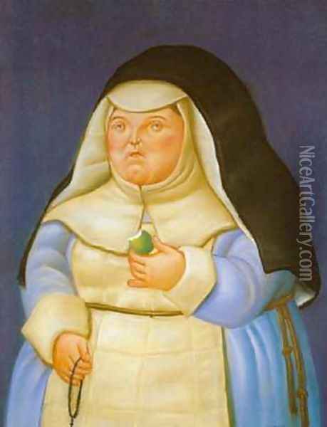 Mother Superior 1994 Oil Painting - Fernando Botero