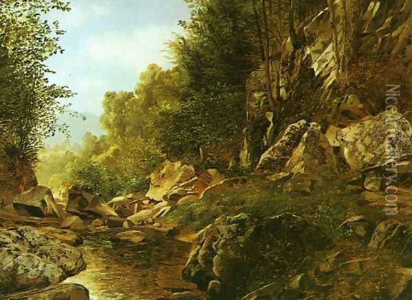 In the Catskills Oil Painting - Alexander Helwig Wyant