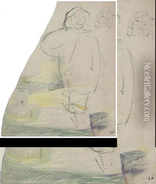 Personnage De Comedie Oil Painting - Jean-Edouard Vuillard