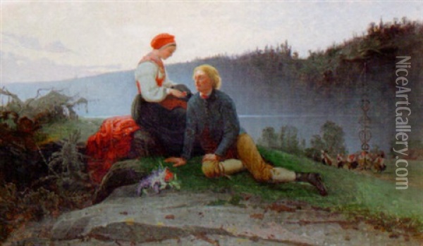 Midsommardans I Dalarna Oil Painting - Carl Ludvig Frid
