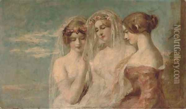 Bridesmaids Oil Painting - William Etty