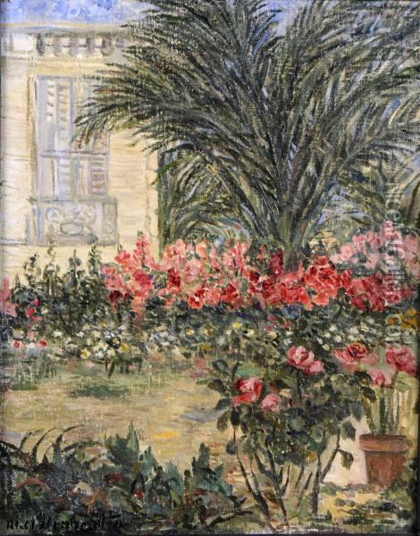 Jardin Fleuri Oil Painting - Marie-Antoinette Marcotte