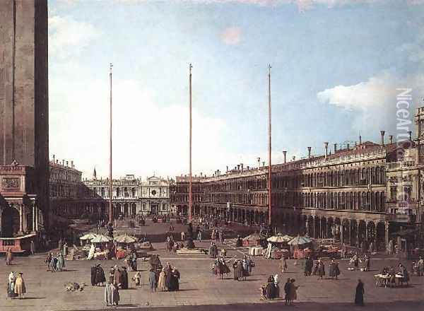 Piazza San Marco Looking Toward San Geminiano Oil Painting - (Giovanni Antonio Canal) Canaletto