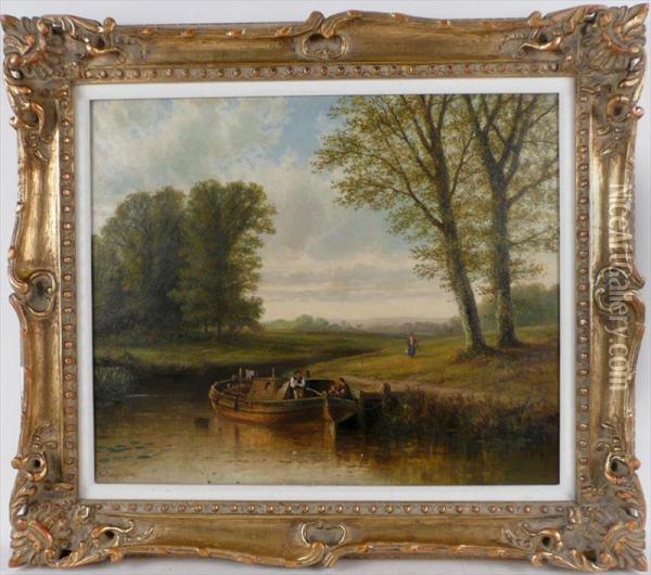 Canal Scene Oil Painting - George Gregory