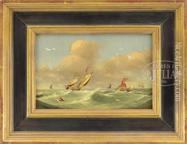Marine Scene Oil Painting - Abraham Hulk the Elder
