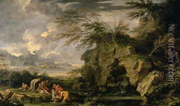 The Finding of Moses, 1660-1665 Oil Painting - Salvator Rosa