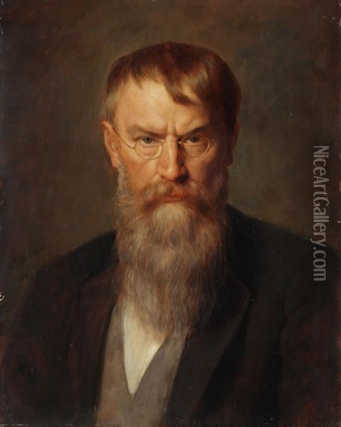 Portrat Franz Von Lenbach Oil Painting - Franz Von Defregger