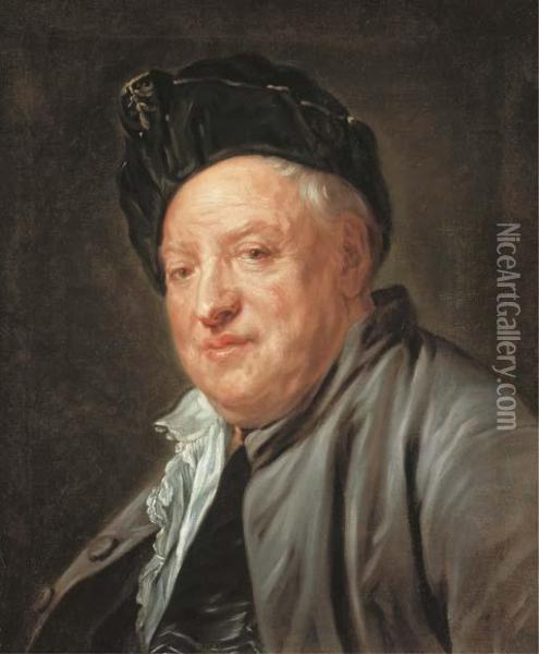 Portrait D'etienne Jeaurat Oil Painting - Jean Baptiste Greuze