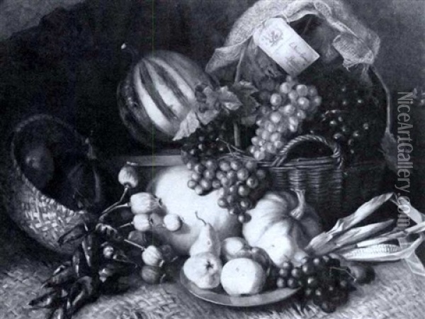Still Life With An Assortment Of Fruit Oil Painting - Elise Nees Von Esenbeck