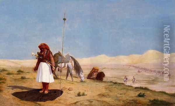 Prayer in the Desert Oil Painting - Jean-Leon Gerome