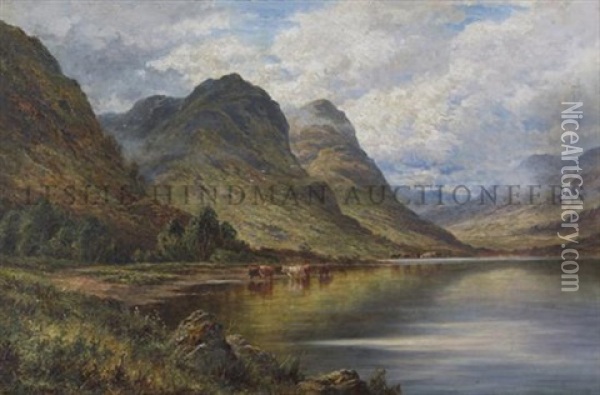 Loch Triochatan, Argyllshire Oil Painting - Henry Decon Hillier