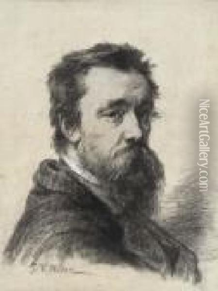 Portrait De Victor Dupre, En Buste Oil Painting - Jean-Francois Millet