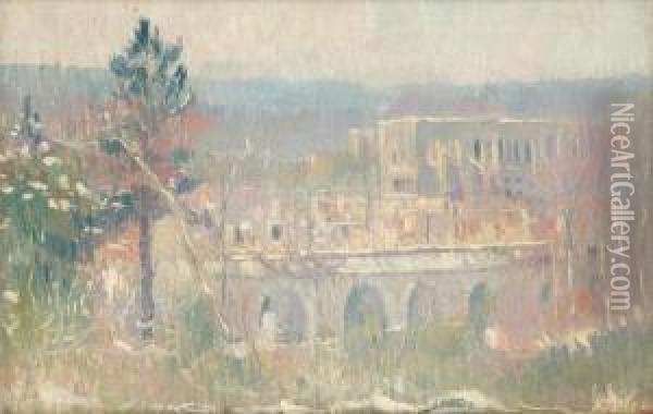 Le Pont Romain Oil Painting - Paul Leduc