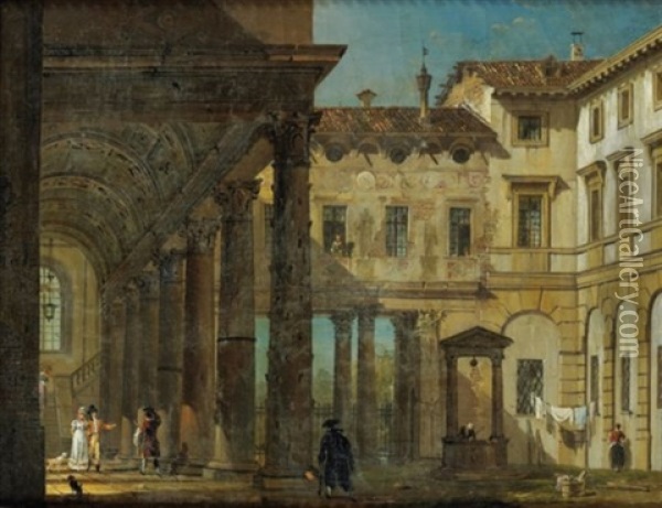 Vue De Venise Oil Painting - Giovanni Migliara