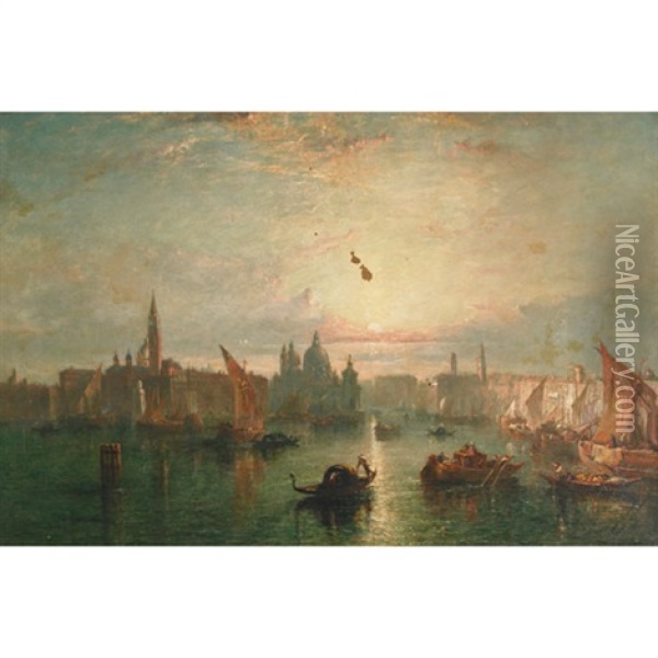 Towards Evening, Venice Oil Painting - Edward Angelo Goodall