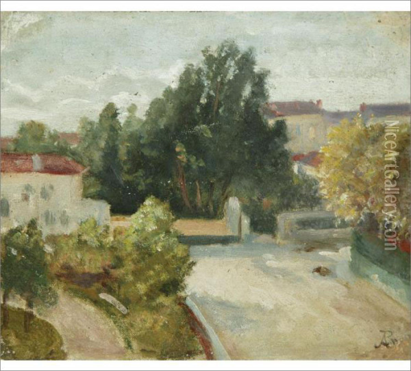 Landscape Oil Painting - Adolf von Becker