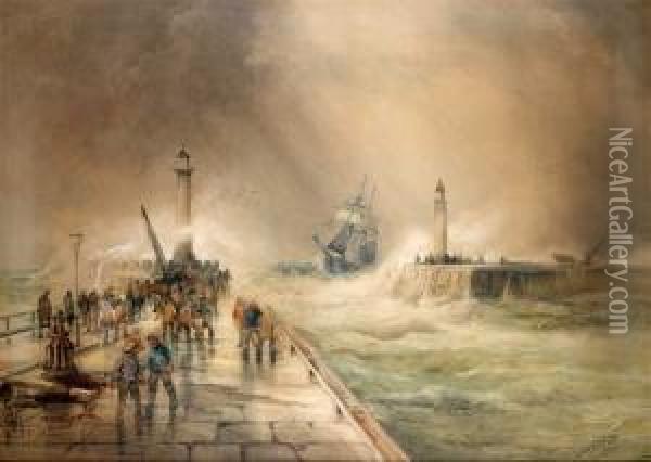 Whitby Oil Painting - Frederick William Booty