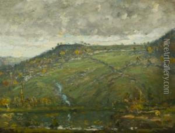 Northern Farmland Oil Painting - Henry Ward Ranger