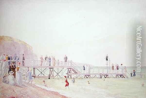 The Beach, 1913 Oil Painting - Gerard Chowne