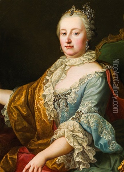 Portrait Of Maria Theresia Oil Painting - Martin van Meytens the Younger