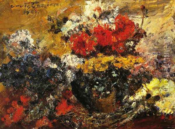 Autumn Flowers I Oil Painting - Lovis (Franz Heinrich Louis) Corinth