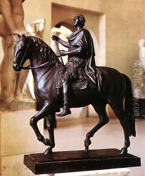 Equestrian statue of Louis XV Oil Painting - Edme Bouchardon