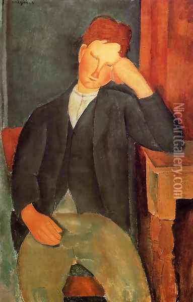 Young Peasant Oil Painting - Amedeo Modigliani