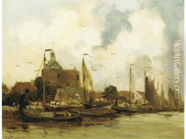 View Of Enkhuizen Oil Painting - Willem George Frederik Jansen