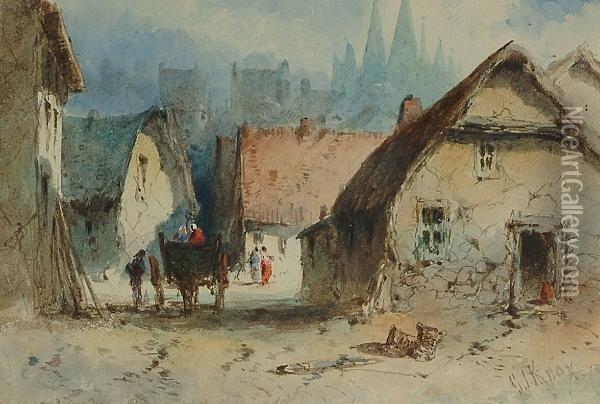 Village Scenes Oil Painting - George Knox