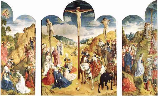 Calvary Triptych 1465-68 Oil Painting - Hugo Van Der Goes