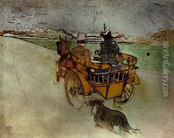 The outing campaign Oil Painting - Henri De Toulouse-Lautrec