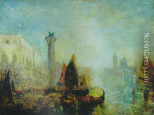 Venetian Haze Oil Painting - Lucien Whiting Powell