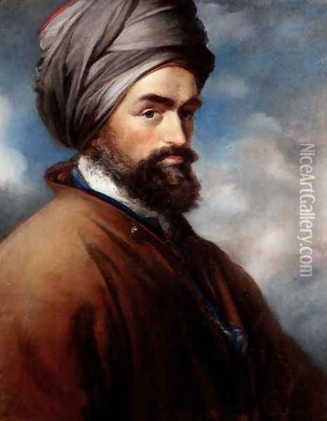 Portrait Of A Turk Oil Painting - John Russell