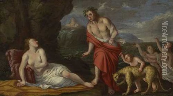 Bacchus Und Ariadne Oil Painting - Johann Heiss