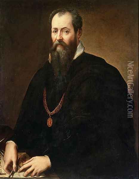 Self Portrait, 1566-68 Oil Painting - Giorgio Vasari