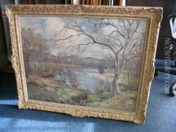 The Bend In The River Oil Painting - Joseph Henderson